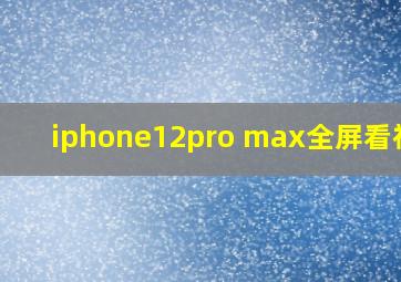 iphone12pro max全屏看视频